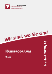 Cover Herbstprogramm Onlinekurse