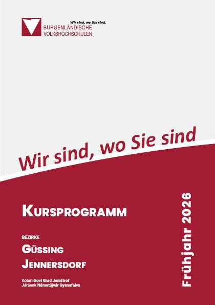 Cover Kursprogramm Güssing, Jennersdorf, Frühjahr 2026