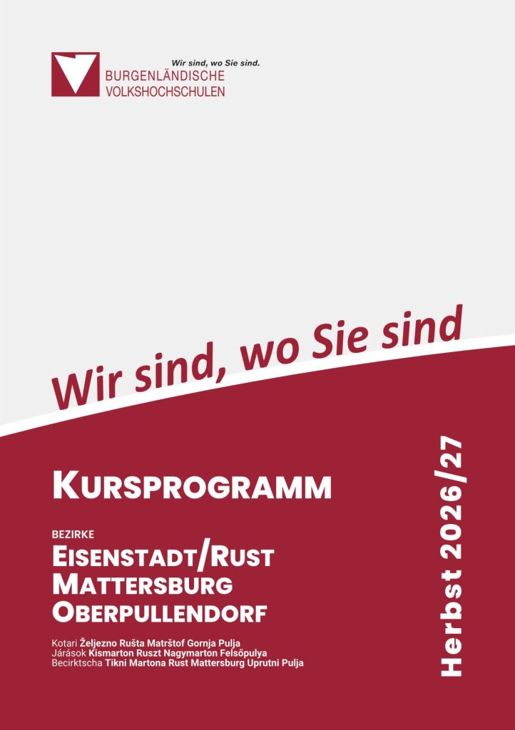 Cover Kursprogramm Eisenstadt, Rust, Mattersburg, Oberpullendorf